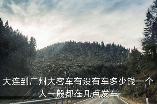 大連到廣州大客車有沒有車多少錢一個人一般都在幾點發車
