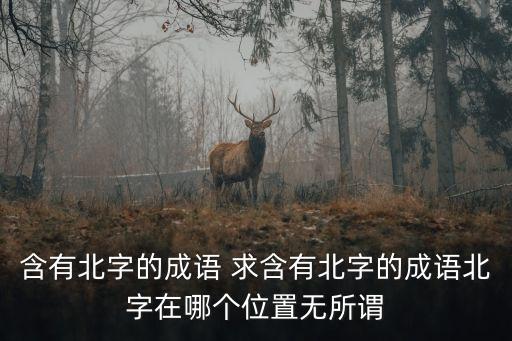 含有北字的成語(yǔ) 求含有北字的成語(yǔ)北字在哪個(gè)位置無(wú)所謂
