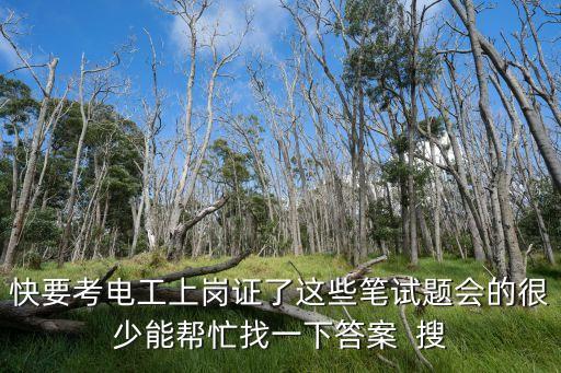 上海市電工上崗證考試題庫，電工上崗證考試試題
