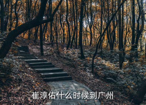 崔淳佑什么時候到廣州
