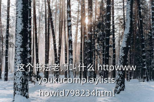 這個書法老師叫什么 httpwwwyoukucomplaylistshowid798234html