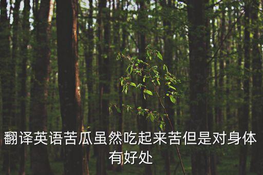 翻譯英語苦瓜雖然吃起來苦但是對身體有好處