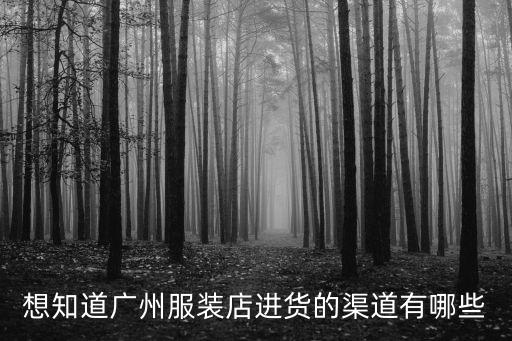 廣州服裝供應鏈渠道，廣州服裝 的進貨渠道