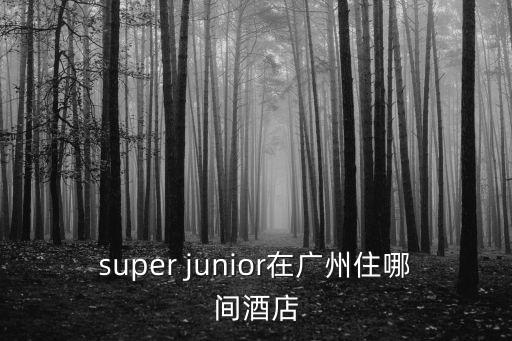 super junior在廣州住哪間酒店