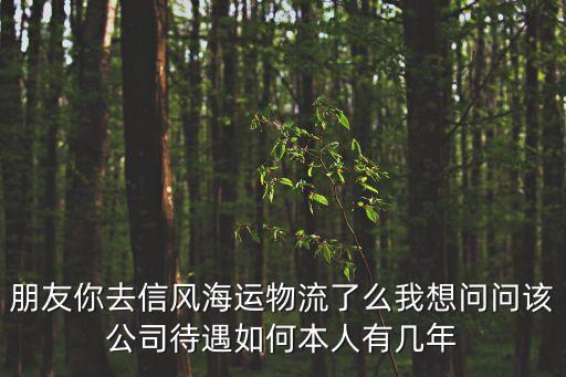上海市信風集裝箱航運有限公司，朋友你去信風海運物流了么我想問問該公司待遇如何本人有幾年