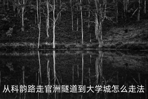 從科韻路走官洲隧道到大學城怎么走法