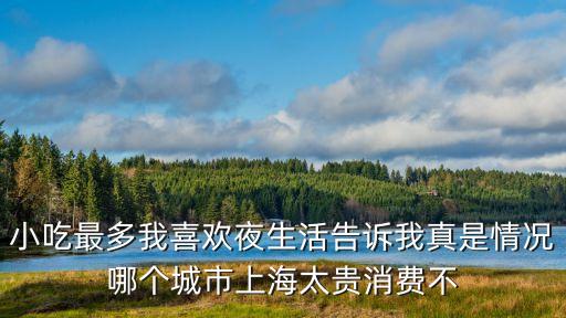上海市夜生活現狀，小吃最多我喜歡夜生活告訴我真是情況哪個城市上海太貴消費不