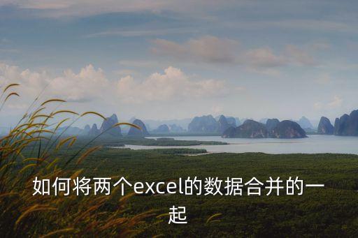 如何將兩個excel的數據合并的一起