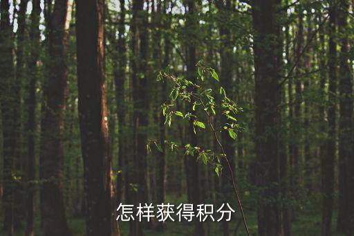 怎樣獲得積分