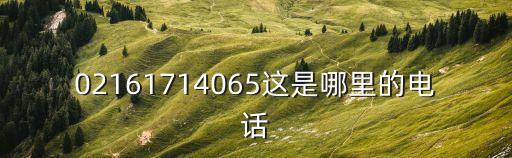 02161714065這是哪里的電話