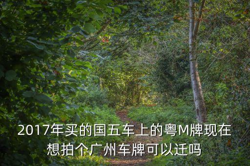 2017年買的國(guó)五車上的粵M牌現(xiàn)在想拍個(gè)廣州車牌可以遷嗎