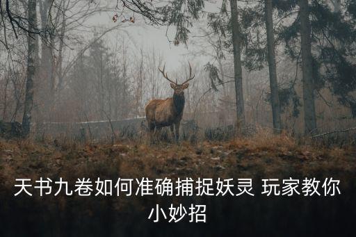 天書九卷如何準(zhǔn)確捕捉妖靈 玩家教你小妙招