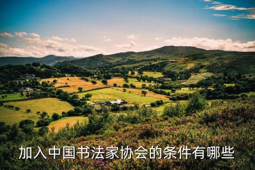 中國書協(xié)，加入中國書法家協(xié)會需要具備哪些條件