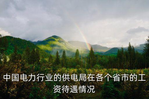 上海市金山供電局待遇怎么樣，中國電力行業的供電局在各個省市的工資待遇情況