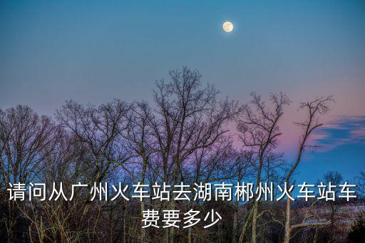 請問從廣州火車站去湖南郴州火車站車費要多少