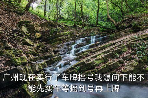 廣州現(xiàn)在實行了車牌搖號我想問下能不能先買車等搖到號再上牌