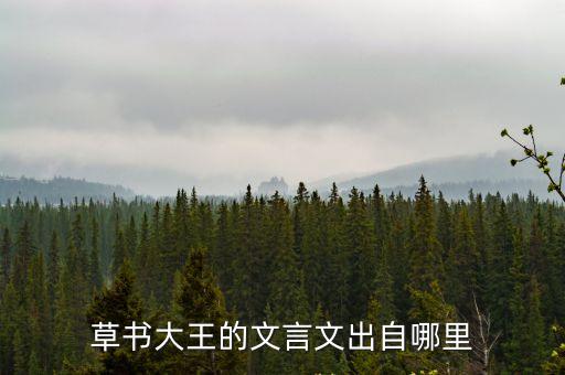 草書大王，草書大王的意思