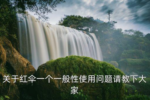 關(guān)于紅傘一個(gè)一般性使用問(wèn)題請(qǐng)教下大家