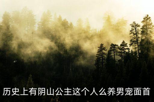 歷史上有陰山公主這個人么養男寵面首