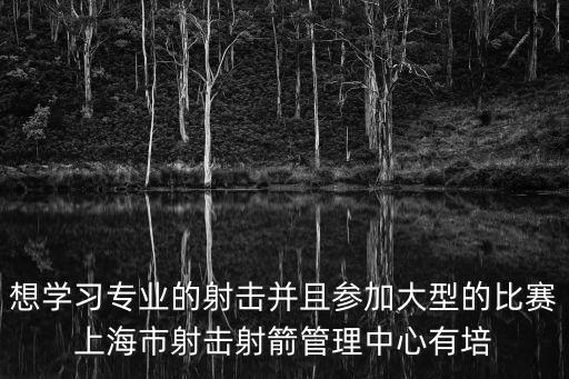 想學習專業的射擊并且參加大型的比賽上海市射擊射箭管理中心有培