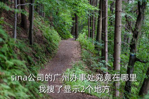 sina公司的廣州辦事處究竟在哪里我搜了顯示2個地方