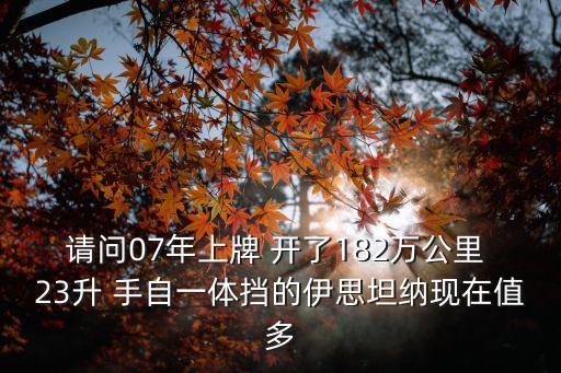 請問07年上牌 開了182萬公里 23升 手自一體擋的伊思坦納現在值多