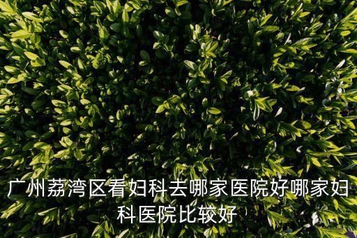 廣州荔灣區看婦科去哪家醫院好哪家婦科醫院比較好