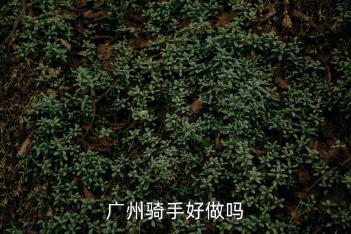 廣州騎手好做嗎