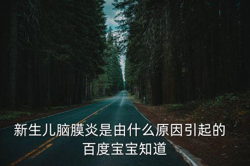 新生兒腦膜炎是由什么原因引起的  百度寶寶知道