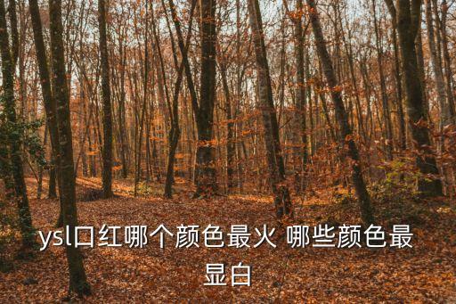 圣羅蘭口紅，YSL有哪幾款口紅好看