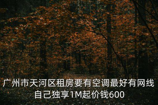 廣州市天河區租房要有空調最好有網線自己獨享1M起價錢600