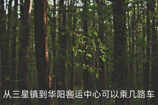 從三星鎮到華陽客運中心可以乘幾路車