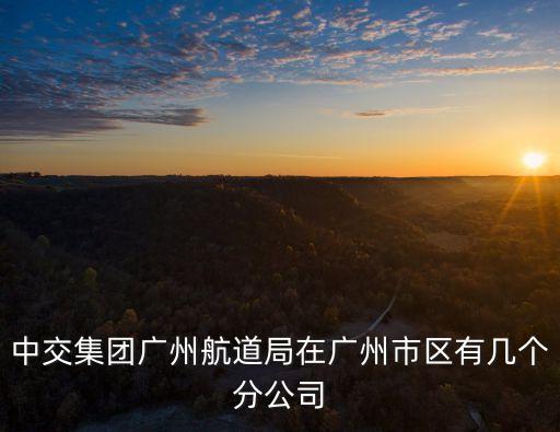 中交集團廣州航道局在廣州市區有幾個分公司