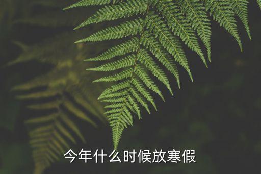 今年什么時候放寒假，今年寒假什么時候放