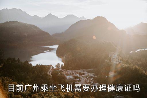 目前廣州乘坐飛機需要辦理健康證嗎