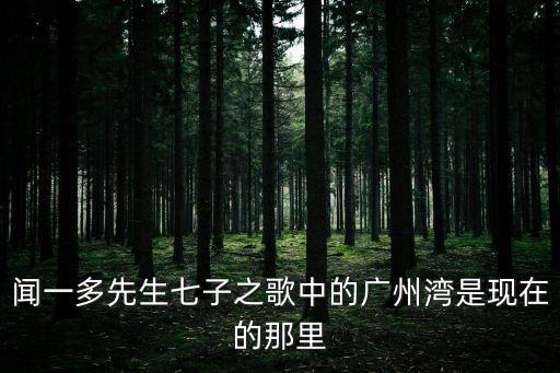 聞一多先生七子之歌中的廣州灣是現在的那里