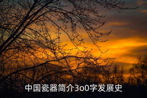 中國瓷器簡介3o0字發展史