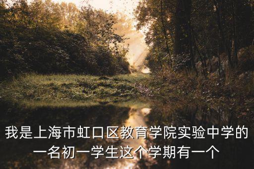 我是上海市虹口區(qū)教育學院實驗中學的一名初一學生這個學期有一個