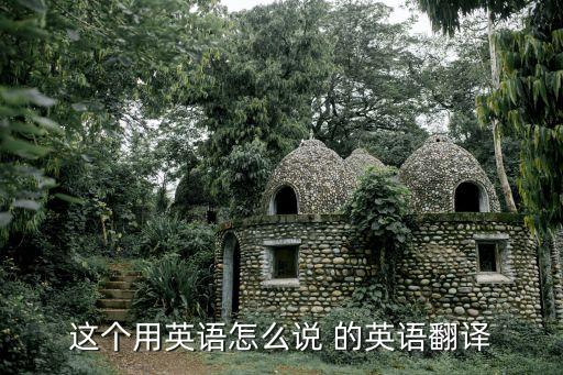這個用英語怎么說 的英語翻譯