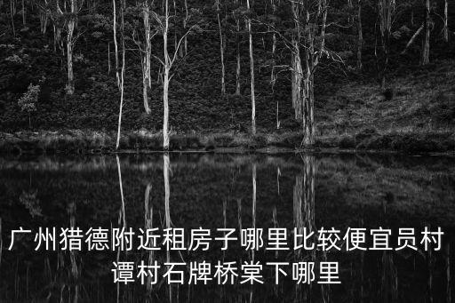 廣州獵德附近租房子哪里比較便宜員村譚村石牌橋棠下哪里