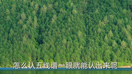 什么是五線譜，怎么認五線譜一眼就能認出來呢