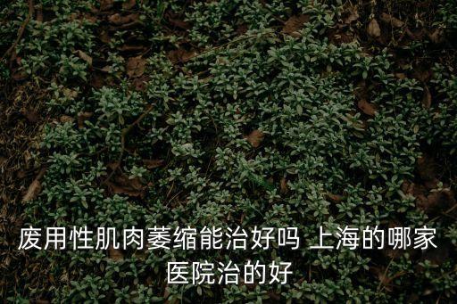 廢用性肌肉萎縮能治好嗎 上海的哪家醫院治的好