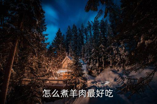 怎樣燉羊肉好吃又簡單，羊肉湯怎么做好吃又簡單的做法