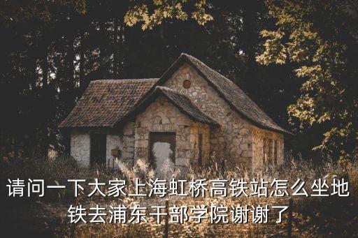 請問一下大家上海虹橋高鐵站怎么坐地鐵去浦東干部學院謝謝了