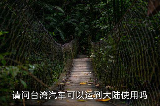 臺灣車輛可以進上海市區嗎，請問臺灣汽車可以運到大陸使用嗎