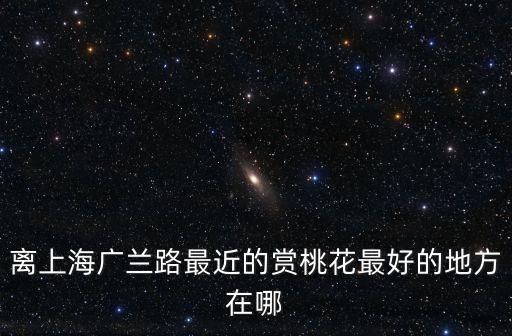 離上海廣蘭路最近的賞桃花最好的地方在哪