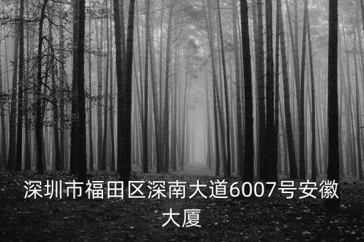 深圳市福田區(qū)深南大道6007號安徽大廈
