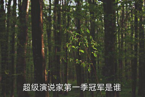 超級演說家第一季，超級演說家第一季小孩名字
