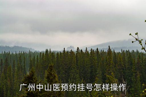 廣州中山醫(yī)預(yù)約掛號怎樣操作