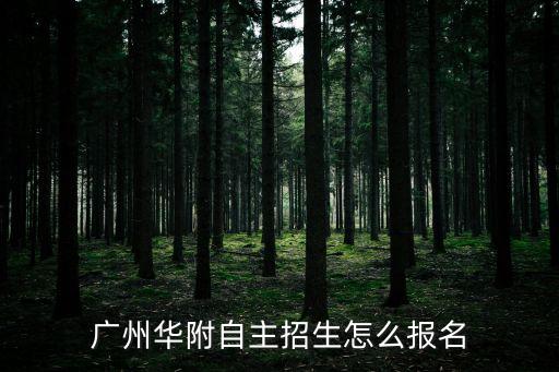 廣州市高中自主招生怎么報名，廣州華附自主招生怎么報名